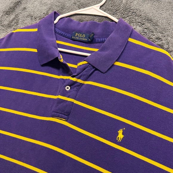 Polo Ralph Lauren Other - Polo Ralph Lauren Polo Shirt Mens 3XB Big Purple Yellow Striped Short Sleeve